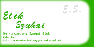 elek szuhai business card